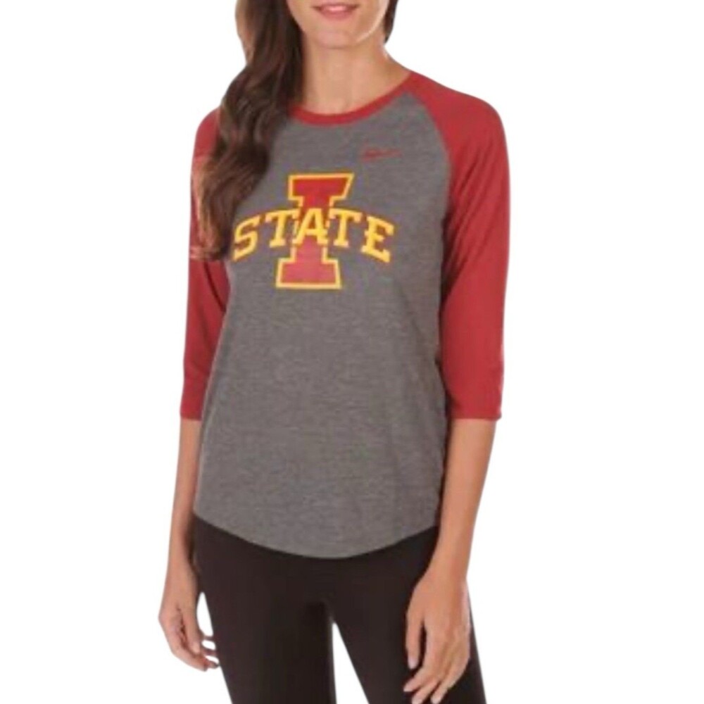 Iowa State Cyclones Nike 3/4 Sleeve T-Shirt, Dri Fit, Women’s Size Large